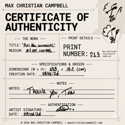 Certificate of authenticity